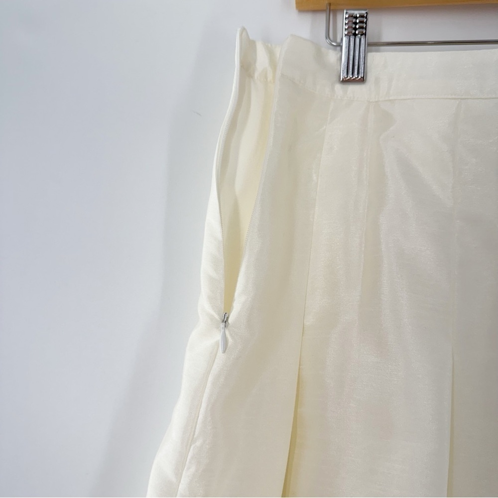 Maeve White Pleated Skirt Size 10 NWT Anthropologie - Picture 5 of 14